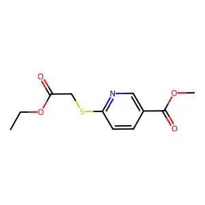 Methyl 6-[(2-ethoxy-2-oxoethyl)sulfanyl]nicotinate structure