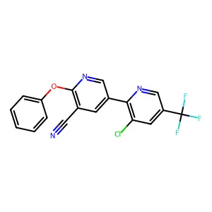 2-Phenoxy-5-(3-chloro-5-trifluoromethyl-2-pyridyl)-3-cyanopyridine structure