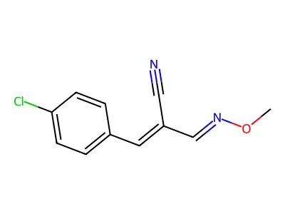3-(4-Chlorophenyl)-2-[(methoxyimino)methyl]prop-2-enenitrile structure