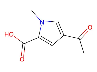 4-acetyl-1-methyl-1H-pyrrole-2-carboxylic acid structure