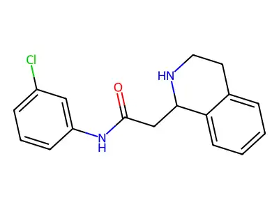 N-(3-chlorophenyl)-2-(1,2,3,4-tetrahydroisoquinolin-1-yl)acetamide structure