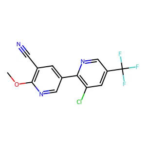 2-Methoxy-3-Cyano-5-(3-chloro-5-trifluoromethyl-2-pyridyl)pyridine structure