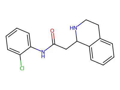N-(2-chlorophenyl)-2-(1,2,3,4-tetrahydroisoquinolin-1-yl)acetamide structure