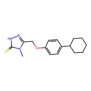 5-[(4-cyclohexylphenoxy)methyl]-4-methyl-4H-1,2,4-triazole-3-thiol structure