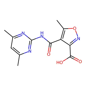 4-[(4,6-dimethylpyrimidin-2-yl)carbamoyl]-5-methyl-1,2-oxazole-3-carboxylic Acid structure