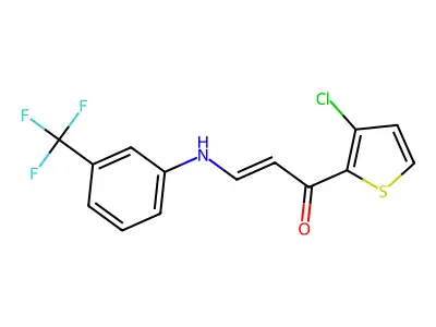1-(3-Chlorothiophen-2-yl)-3-[3-(trifluoromethyl)anilino]prop-2-en-1-one structure