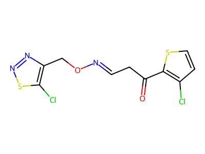 3-[(5-Chlorothiadiazol-4-yl)methoxyimino]-1-(3-chlorothiophen-2-yl)propan-1-one structure