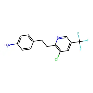 4-{2-[3-Chloro-5-(trifluoromethyl)-2-pyridinyl]ethyl}aniline structure