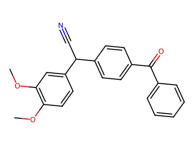 2-(4-Benzoylphenyl)-2-(3,4-dimethoxyphenyl)acetonitrile structure
