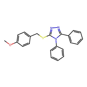 3-[(4-Methoxyphenyl)methylsulfanyl]-4,5-diphenyl-1,2,4-triazole structure
