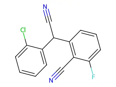 2-[(2-Chlorophenyl)(cyano)methyl]-6-fluorobenzenecarbonitrile structure