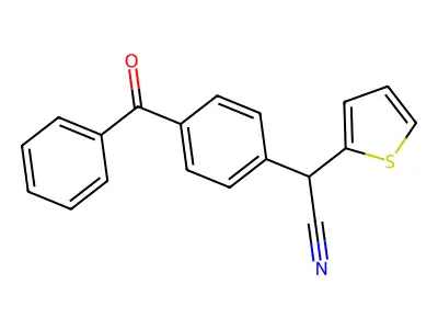 2-(4-Benzoylphenyl)-2-(2-thienyl)acetonitrile structure