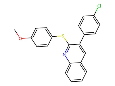 3-(4-Chlorophenyl)-2-[(4-methoxyphenyl)sulfanyl]quinoline structure