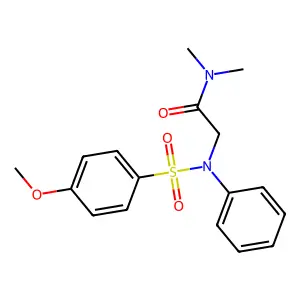 2-{[(4-methoxyphenyl)sulfonyl]anilino}-N,N-dimethylacetamide structure