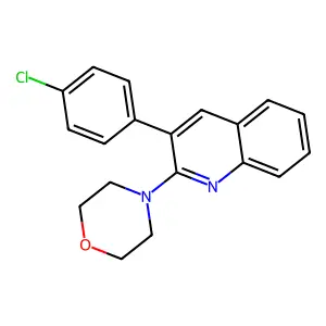 3-(4-Chlorophenyl)-2-morpholinoquinoline structure