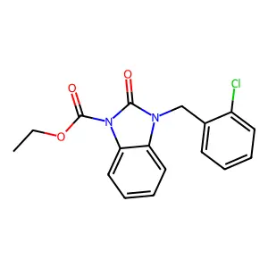 ethyl 3-(2-chlorobenzyl)-2-oxo-2,3-dihydro-1H-1,3-benzimidazole-1-carboxylate structure