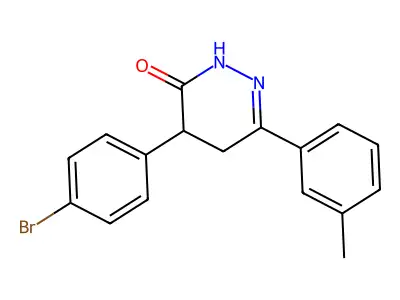 4-(4-bromophenyl)-6-(3-methylphenyl)-4,5-dihydro-3(2H)-pyridazinone structure