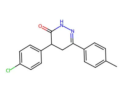4-(4-chlorophenyl)-6-(4-methylphenyl)-4,5-dihydro-3(2H)-pyridazinone structure