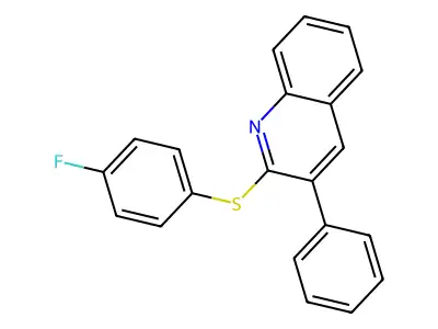 2-[(4-Fluorophenyl)sulfanyl]-3-phenylquinoline structure