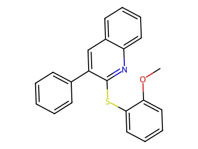 2-[(2-Methoxyphenyl)sulfanyl]-3-phenylquinoline structure