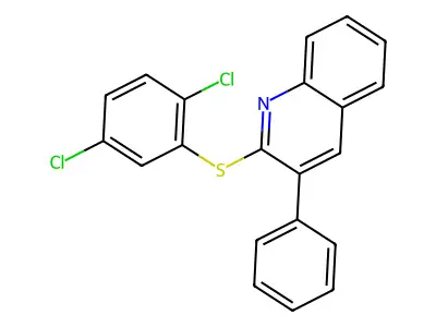 2-[(2,5-Dichlorophenyl)sulfanyl]-3-phenylquinoline structure