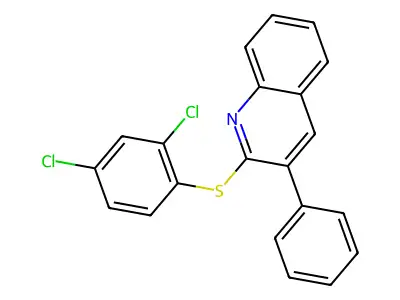 2-[(2,4-Dichlorophenyl)sulfanyl]-3-phenylquinoline structure