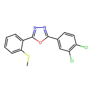 2-[5-(3,4-Dichlorophenyl)-1,3,4-oxadiazol-2-yl]phenyl methyl sulfide structure