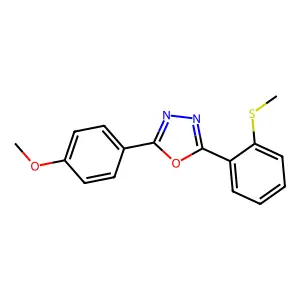 2-(4-Methoxyphenyl)-5-[2-(methylsulfanyl)phenyl]-1,3,4-oxadiazole structure