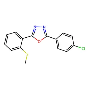 2-(4-Chlorophenyl)-5-[2-(methylsulfanyl)phenyl]-1,3,4-oxadiazole structure