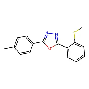 2-(4-Methylphenyl)-5-[2-(methylsulfanyl)phenyl]-1,3,4-oxadiazole structure