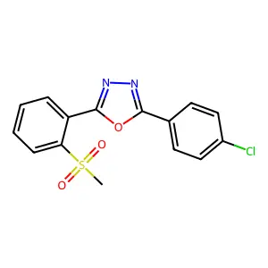2-(4-Chlorophenyl)-5-[2-(methylsulfonyl)phenyl]-1,3,4-oxadiazole structure