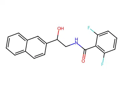 2,6-difluoro-N-[2-hydroxy-2-(2-naphthyl)ethyl]benzenecarboxamide structure