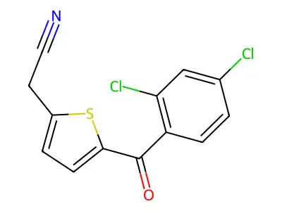 2-[5-(2,4-Dichlorobenzoyl)-2-thienyl]acetonitrile structure