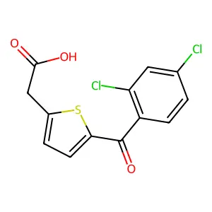 2-[5-(2,4-Dichlorobenzoyl)-2-thienyl]acetic acid structure