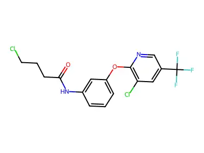 4-chloro-N-(3-{[3-chloro-5-(trifluoromethyl)-2-pyridinyl]oxy}phenyl)butanamide structure