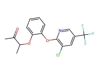 3-(2-{[3-Chloro-5-(trifluoromethyl)-2-pyridinyl]oxy}phenoxy)-2-butanone structure