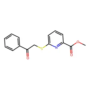 Methyl 6-phenacylsulfanylpyridine-2-carboxylate structure
