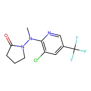 1-[[3-Chloro-5-(trifluoromethyl)-2-pyridinyl](methyl)amino]-2-pyrrolidinone structure