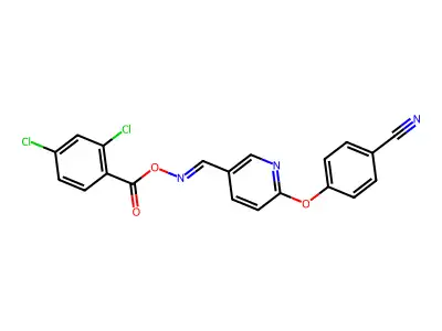 [[6-(4-Cyanophenoxy)-3-pyridinyl]methylideneamino] 2,4-dichlorobenzoate structure