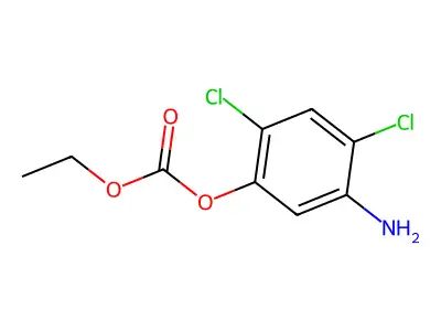 5-Amino-2,4-dichlorophenyl ethyl carbonate structure