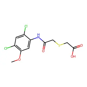 2-{[2-(2,4-Dichloro-5-methoxyanilino)-2-oxoethyl]sulfanyl}acetic acid structure
