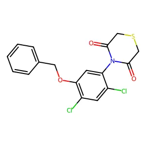 4-[5-(Benzyloxy)-2,4-dichlorophenyl]-3,5-thiomorpholinedione structure