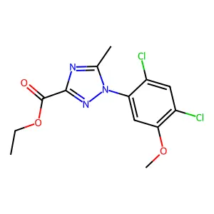 ethyl 1-(2,4-dichloro-5-methoxyphenyl)-5-methyl-1H-1,2,4-triazole-3-carboxylate structure