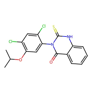 3-(2,4-dichloro-5-isopropoxyphenyl)-2-sulfanyl-4(3H)-quinazolinone structure