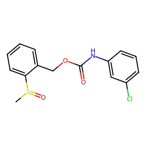 2-(methylsulfinyl)benzyl N-(3-chlorophenyl)carbamate structure