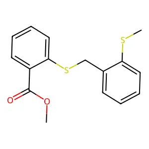 Methyl 2-{[2-(methylsulfanyl)benzyl]sulfanyl}benzenecarboxylate structure