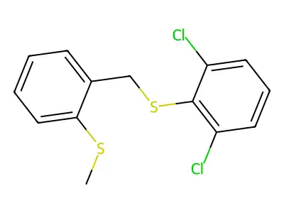 1,3-Dichloro-2-[(2-methylsulfanylphenyl)methylsulfanyl]benzene structure