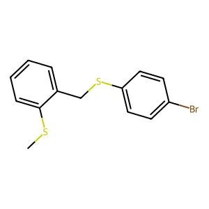 1-{[(4-Bromophenyl)sulfanyl]methyl}-2-(methylsulfanyl)benzene structure