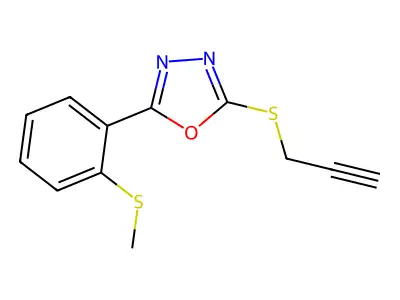 Methyl 2-[5-(2-propynylsulfanyl)-1,3,4-oxadiazol-2-yl]phenyl sulfide structure