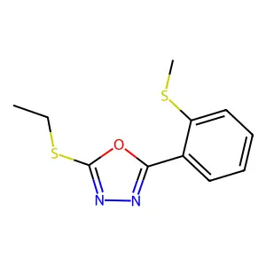 2-(Ethylsulfanyl)-5-[2-(methylsulfanyl)phenyl]-1,3,4-oxadiazole structure